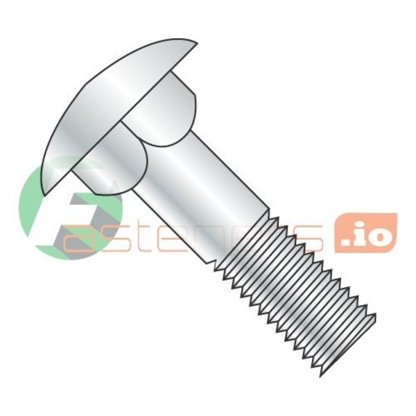 Newport Fasteners 3/8-16 x 8" Carriage Bolts/Partial Thread/Steel/Zinc/Partially Threaded/6" of Thread , 100PK 218638